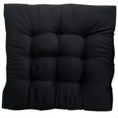 Almofada Grande Decorativa Liso Sofá Poltrona 60x60cm Artesanal Cheio Macio Para Pallet Futton Preto