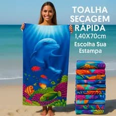 Toalha de Praia ou Piscina Sublimada 140x70cm