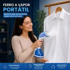 Passadeira a Vapor Portátil 110V Para Roupas Aquecimento Rápido Prática e Compacta