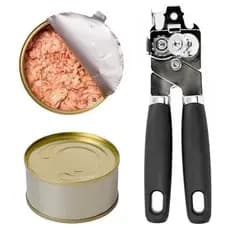 Abridor De Latas e Garrafas Manivela Aço Inox Profissional