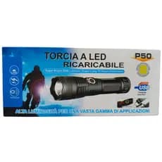 Lanterna Tática Militar T9 Acampamento Recarregável USB Led
