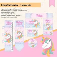 Kit Escolar 107 Etiqueta Escolar Personalizada Etiqueta para Material Escolar