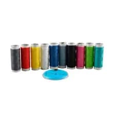 Kit 10 Rolos Linha Cores Sortidas Costura  & 10 agulhas