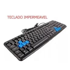 Teclado para Pc simples confortável USB notebook preto