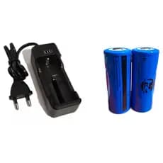 Carregador X900 + 2 Bateria Recarregável 26650 3,7v