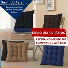 Kit 4 Assentos Futton P/ Cadeira Sofa Marrom Confortavel Macio C/ Fitas De Amarrar 40x40 Cm