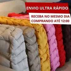 Almofada Futon Turca Espaçosa 40x40x10 Macia e Alta Com Enchimento e Poliéster Tipo Oxford Conforto
