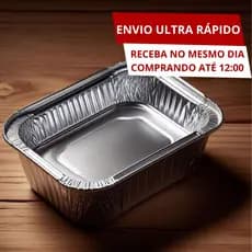 Marmitinha 100 Unidades Descartável Tampa Plástica 250ml Embalagem Almoço Marmitex
