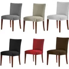 Capa Para Cadeira De Malha Lisa Adomes Decora Renova Ambiente Confortavel Bonita Moderna 45x45cm
