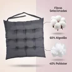 Kit 4 Almofadas Futon P/ Cadeira Sofa Pallet Banco Cheia Confortavel Macio 40X40cm Cores Diversas