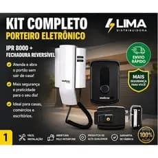 Kit Porteiro Intelbras IPR 8010 + Fechadura Elétrica Reversível | Completo Pronto Instalar