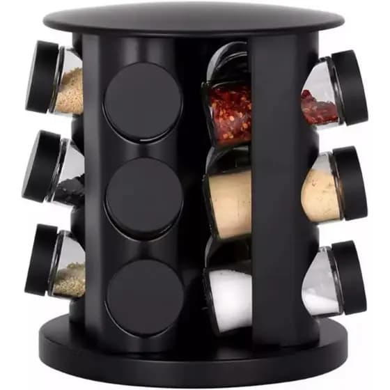 Porta Condimentos Giratório 9 Potes 90ml Organizador Cozinha Premium