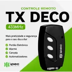 Controle Remoto Tx Deco 433MHz Compatível Garen PPA Ipec