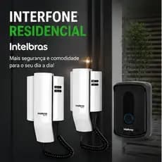 Kit Porteiro Eletrônico Intelbras IPR 8010 + 2 Monofones Internos | Mais Segurança, Praticidade e Controle de Acesso