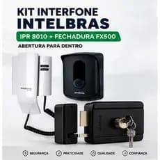Kit Porteiro Intelbras IPR 8010 + FX500 Abre Dentro