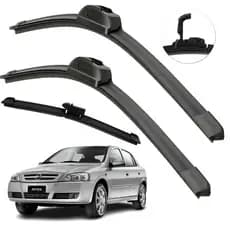 Kit Limpador De Parabrisa Dianteiro + Traseiro Astra 1998 2011 Encaixe Gancho