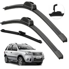 Kit Limpador De Parabrisa Dianteiro + Traseiro Ecosport 2006 2012 Encaixe Gancho