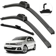 Kit Limpador De Parabrisa Dianteiro + Traseiro Gol G7 2017 Encaixe Gancho