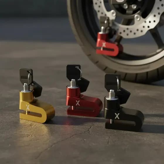 Trava De Disco Para Moto Cadeado Freio Tranca Antifurto Universal Bike Segurança Modelo Chato 35mm