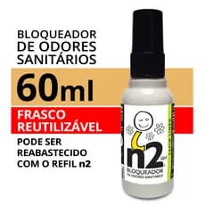 n2 Bloqueador Odores Sanitários 60ml Capim-limão Neutralizador Odorizador Banheiro Lixeira Pet