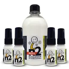 Kit Refil n2 Bloqueador Odores Sanitários 600ml Neutralizador Odorizador Banheiro Lixeira Pet