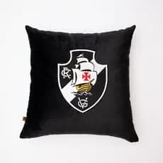Almofada Decorativa Bordada Time Vasco da Gama 45x45cm com Encimento