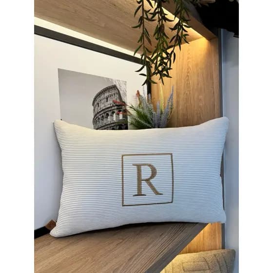 Almofada Rineira 50x30 Bordada Personalizada com Enchimento