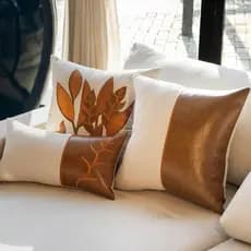 Kit Almofadas LINHO Bordadas Luxo 50x50 Decorativas Premium