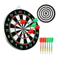Jogo De Dardos 2 Em 1 Alvo Duplo 30cm Com 4 Dardos