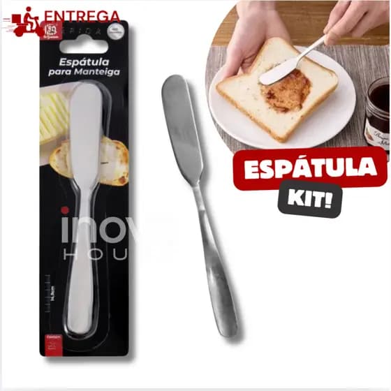 Kit 6,12 ou 18 Espátulas de Aço Inox para Manteiga e Geleia Duráveis e Elegantes Escolha a Variação