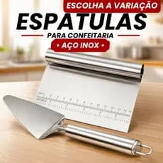 Espátula para Bolo Aço Inox Espátula Confeitaria Raspador Profissional Cozinha Escolha a Variação