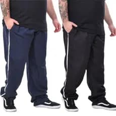 Kit 2 Calça Tactel Masculina 03 Bolsos M ao G3 Esportiva Básica Envio Imediato