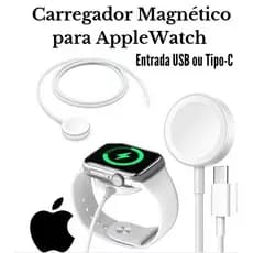Carregador Relógio Magnético Por Indução USB/TIPO C Smartwatch Apple Watch Original