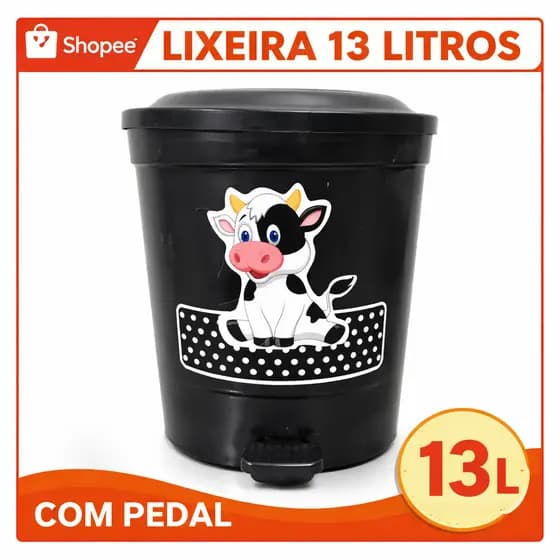 Lixeira com Pedal 13 Litros – Praticidade e Higiene para sua Casa