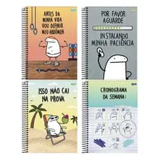 Caderno 12 Matérias Universitário Capa Dura Flork Jandaia Promoção