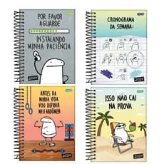 Agenda Planner Flork Capa Dura Modelos Divertidos 160 folhas Jandaia