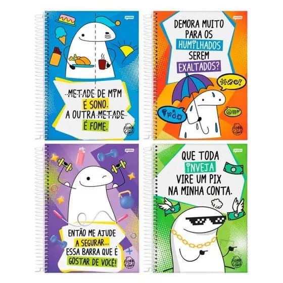 Caderno 10 Matérias Universitário Capa Dura Flork Jandaia Promoção