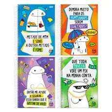 Caderno 10 Matérias Universitário Capa Dura Flork Jandaia Promoção