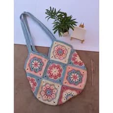 Bolsa de Crochê Floral Boho – Bolsa Artesanal  Square Estilo Vintage