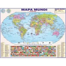 EDIÇÃO 2026 - Mapa Mundi Mundo Politico Escolar Grande Tamanho 120 X 90 Cm - Gigante