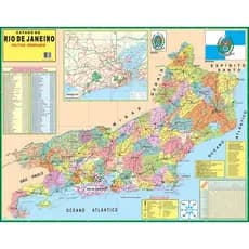 Mapa Do Estado Rio De Janeiro Politico 90 X 120 Cm Atual
