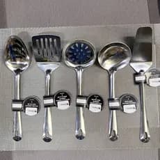 Kit Utensilios Para Cozinha 5 Pecas Aco Inox Pequenos