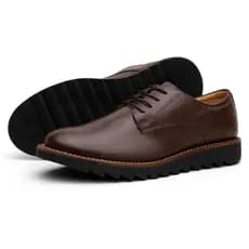 Sapato Social De Couro Masculino Sola Tratorada Confortavel