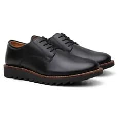 Sapato Social Oxford Masculino Couro Sola Alta Tratorada Lançamento