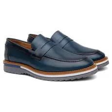 Mocassim Sapato  Social Masculino Em Couro Macio Classico