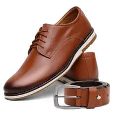 Kit Sapato Social Masculino Couro Legitimo Com Cinto