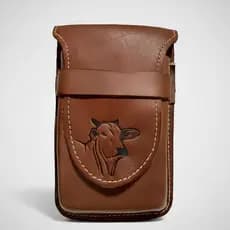 Bainha De Celular Country Couro Legitimo Masculina Estampada