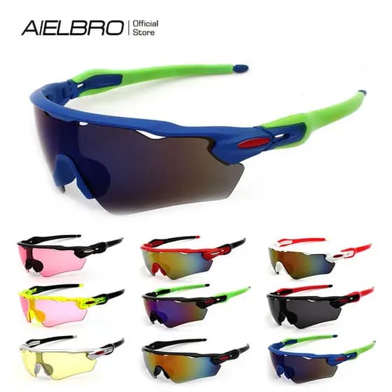 Óculos De Sol Esportivos Masculinos AIELBRO UV400 Ciclismo Para Homens E Mulheres Esporte Ao Ar Livre Anti-Poeira Bicicl
