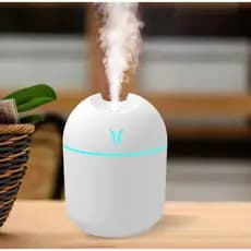 Umidificador Ultra-Sônico Branco 250ML com Luz Romântica e Purificador de Aroma
