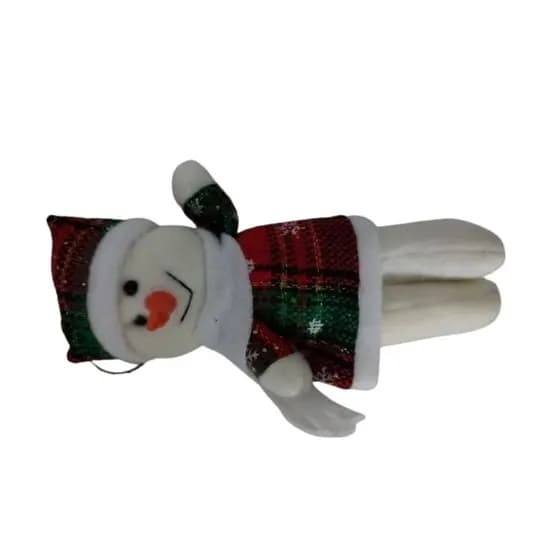 Boneco de Neve Pelúcia com Gorro Branco